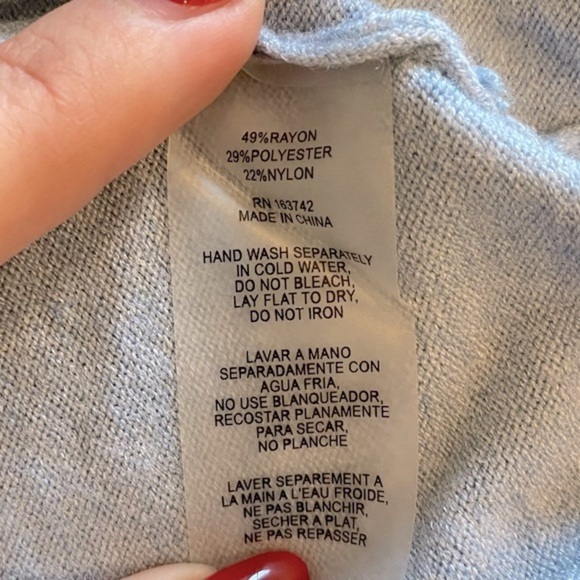 Pullover Collared Long Sleeve Sweater Cashmere - Picture 9 of 9